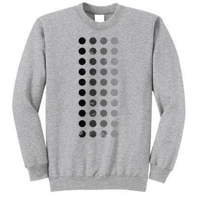 Geometric Circle Shapes Geometry Art Grid Pattern Distressed Tall Sweatshirt