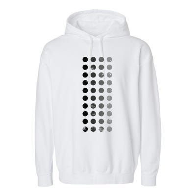 Geometric Circle Shapes Geometry Art Grid Pattern Distressed Garment-Dyed Fleece Hoodie