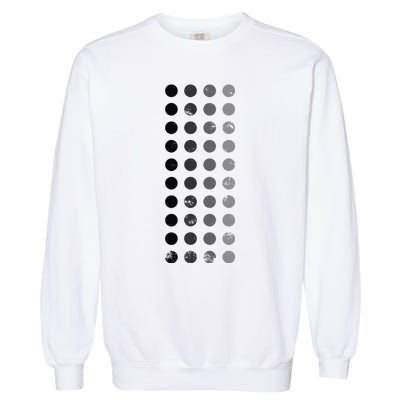 Geometric Circle Shapes Geometry Art Grid Pattern Distressed Garment-Dyed Sweatshirt