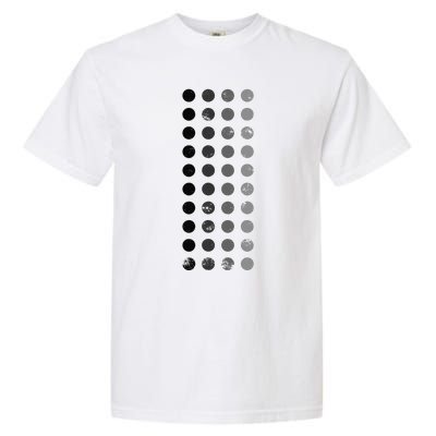 Geometric Circle Shapes Geometry Art Grid Pattern Distressed Garment-Dyed Heavyweight T-Shirt