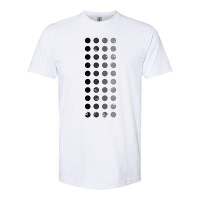 Geometric Circle Shapes Geometry Art Grid Pattern Distressed Softstyle CVC T-Shirt