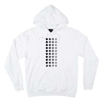 Geometric Circle Shapes Geometry Art Grid Pattern Distressed Hoodie