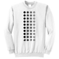 Geometric Circle Shapes Geometry Art Grid Pattern Distressed Sweatshirt