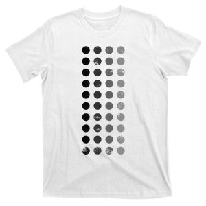 Geometric Circle Shapes Geometry Art Grid Pattern Distressed T-Shirt