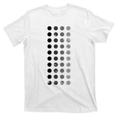 Geometric Circle Shapes Geometry Art Grid Pattern Distressed T-Shirt