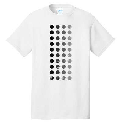 Geometric Circle Shapes Geometry Art Grid Pattern Distressed Tall T-Shirt