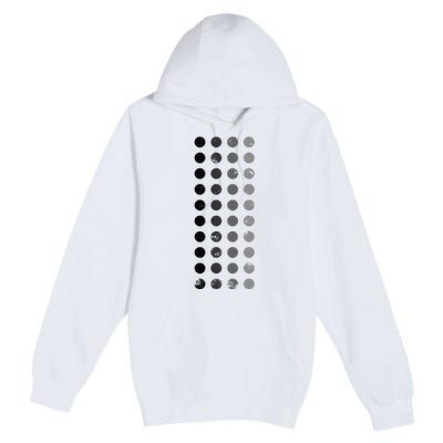 Geometric Circle Shapes Geometry Art Grid Pattern Distressed Premium Pullover Hoodie