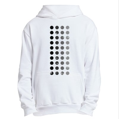 Geometric Circle Shapes Geometry Art Grid Pattern Distressed Urban Pullover Hoodie