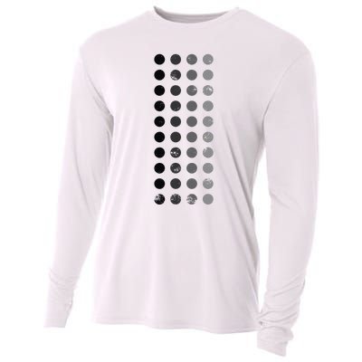 Geometric Circle Shapes Geometry Art Grid Pattern Distressed Cooling Performance Long Sleeve Crew