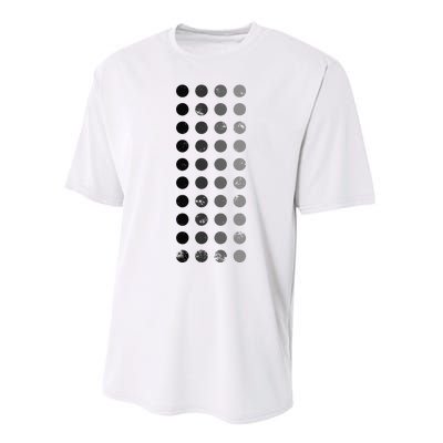 Geometric Circle Shapes Geometry Art Grid Pattern Distressed Performance Sprint T-Shirt