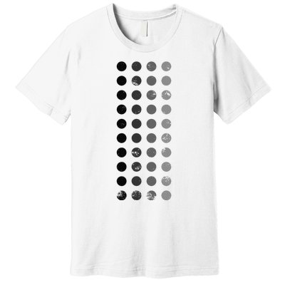 Geometric Circle Shapes Geometry Art Grid Pattern Distressed Premium T-Shirt