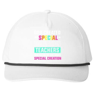 God Created Special Education Teachers Cool Gift Snapback Five-Panel Rope Hat