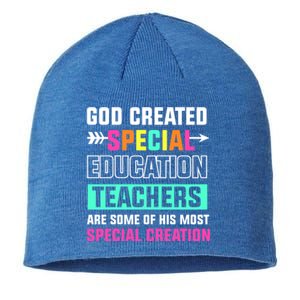 God Created Special Education Teachers Cool Gift Sustainable Beanie