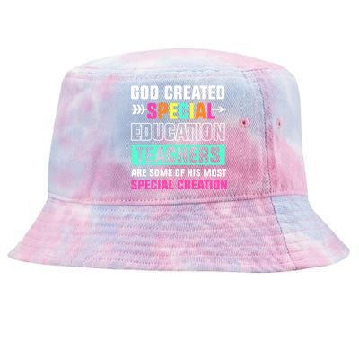 God Created Special Education Teachers Cool Gift Tie-Dyed Bucket Hat