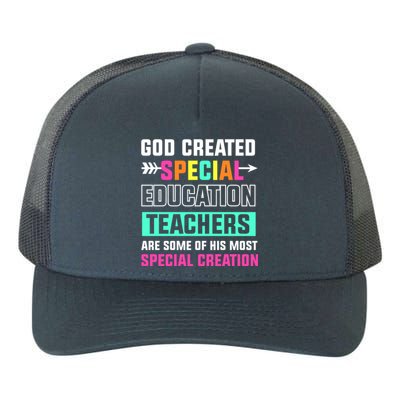 God Created Special Education Teachers Cool Gift Yupoong Adult 5-Panel Trucker Hat