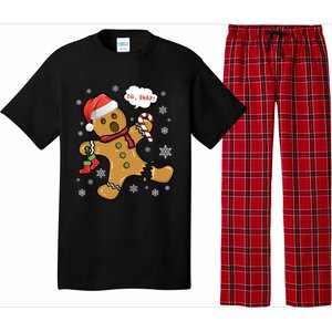 Gingerbread Cookie Santa Hat Oh Snap Funny Christmas Gift Pajama Set