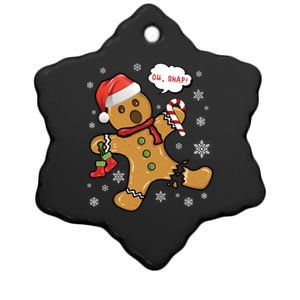 Gingerbread Cookie Santa Hat Oh Snap Funny Christmas Gift Ceramic Star Ornament