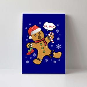 Gingerbread Cookie Santa Hat Oh Snap Funny Christmas Gift Canvas