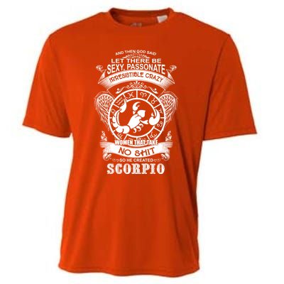 God Created Scorpio Funny Zodiac Sign Birthday Great Gift Cooling Performance Crew T-Shirt