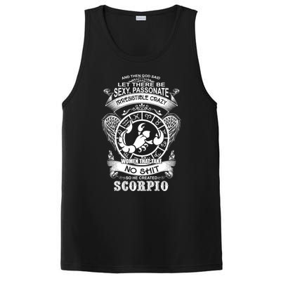 God Created Scorpio Funny Zodiac Sign Birthday Great Gift PosiCharge Competitor Tank