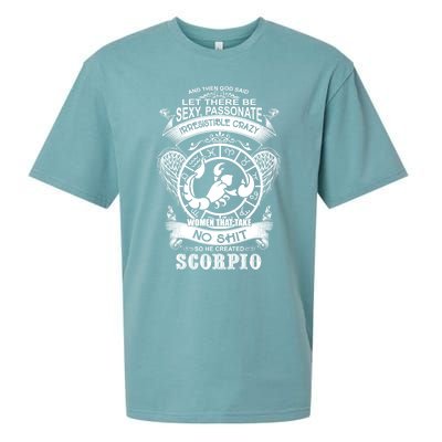 God Created Scorpio Funny Zodiac Sign Birthday Great Gift Sueded Cloud Jersey T-Shirt