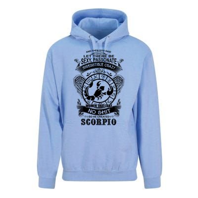 God Created Scorpio Funny Zodiac Sign Birthday Great Gift Unisex Surf Hoodie