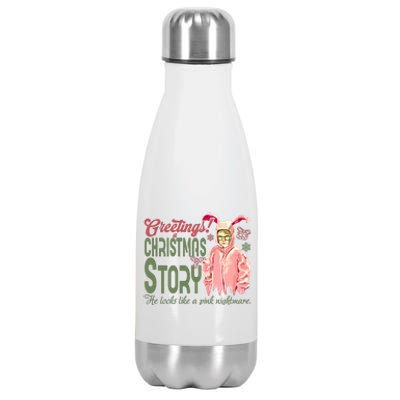 Greetings Christmas Story He Looks Like A Nightmare Bunny Stainless Steel Insulated Water Bottle