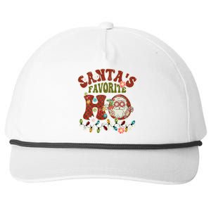 Groovy Christmas Santa's Favorite Ho Retro Xmas Pajama Fun Gift Snapback Five-Panel Rope Hat