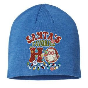 Groovy Christmas Santa's Favorite Ho Retro Xmas Pajama Fun Gift Sustainable Beanie