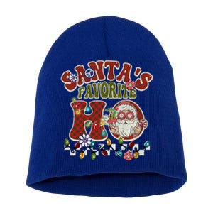 Groovy Christmas Santa's Favorite Ho Retro Xmas Pajama Fun Gift Short Acrylic Beanie