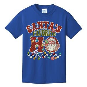 Groovy Christmas Santa's Favorite Ho Retro Xmas Pajama Fun Gift Kids T-Shirt