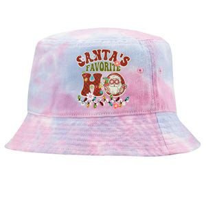 Groovy Christmas Santa's Favorite Ho Retro Xmas Pajama Fun Gift Tie-Dyed Bucket Hat