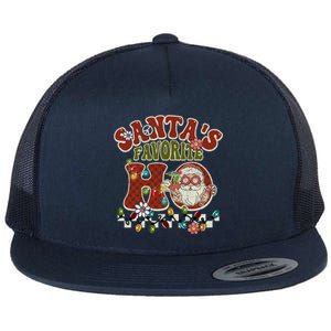 Groovy Christmas Santa's Favorite Ho Retro Xmas Pajama Fun Gift Flat Bill Trucker Hat