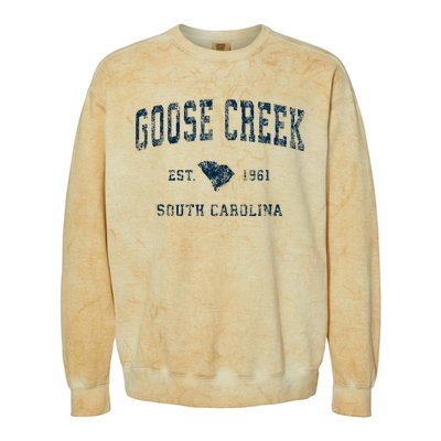 Goose Creek South Carolina Sc Vintage Sports Colorblast Crewneck Sweatshirt