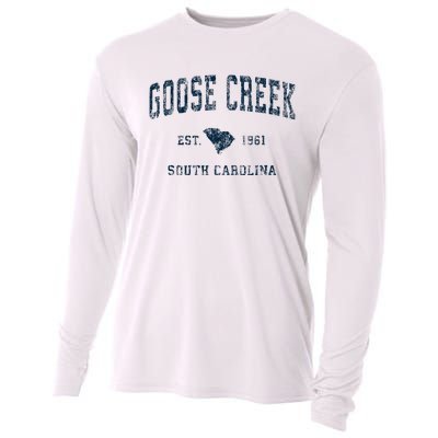 Goose Creek South Carolina Sc Vintage Sports Cooling Performance Long Sleeve Crew