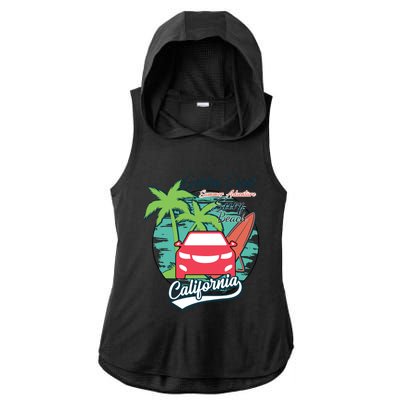 Golden Coast Summer Adventure Ladies PosiCharge Tri-Blend Wicking Draft Hoodie Tank