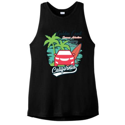 Golden Coast Summer Adventure Ladies PosiCharge Tri-Blend Wicking Tank