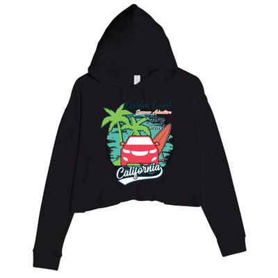 Golden Coast Summer Adventure Crop Fleece Hoodie