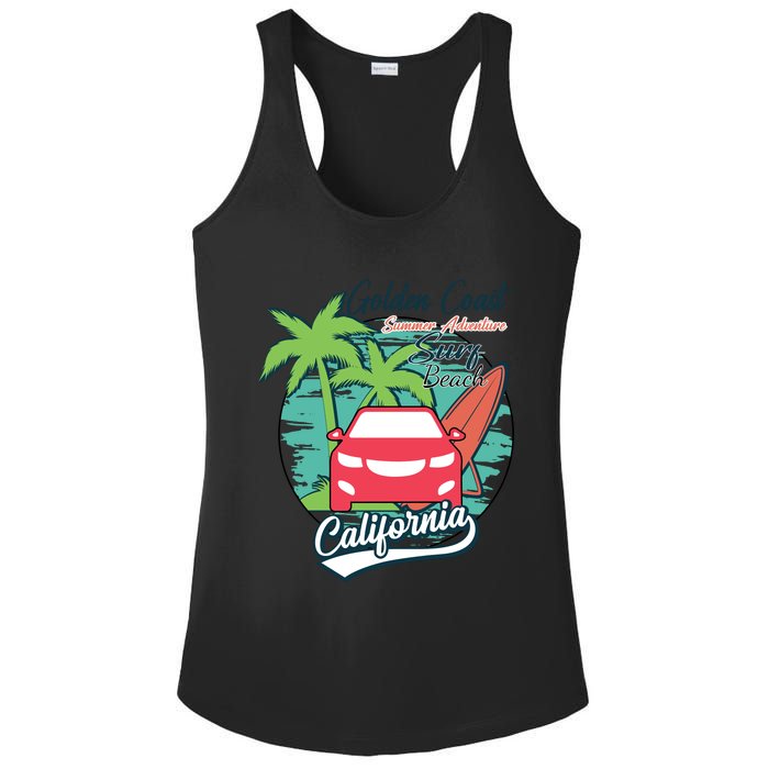 Golden Coast Summer Adventure Ladies PosiCharge Competitor Racerback Tank