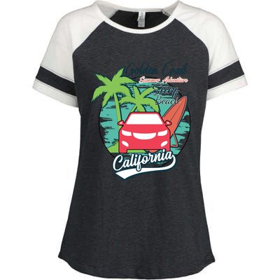 Golden Coast Summer Adventure Enza Ladies Jersey Colorblock Tee