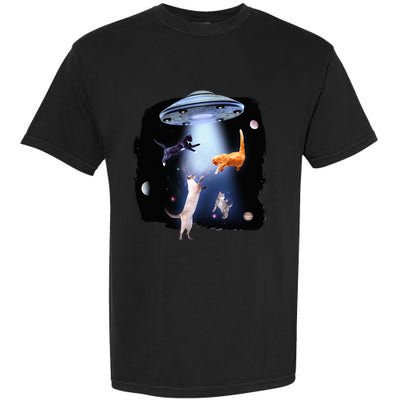 Galaxy Cat Space Kitty Planets Galaxy Garment-Dyed Heavyweight T-Shirt