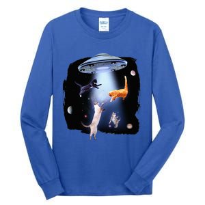 Galaxy Cat Space Kitty Planets Galaxy Tall Long Sleeve T-Shirt