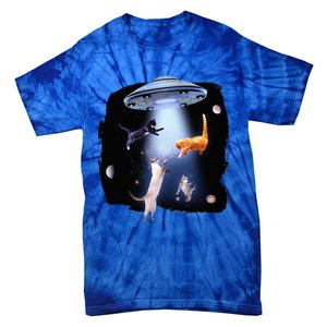 Galaxy Cat Space Kitty Planets Galaxy Tie-Dye T-Shirt