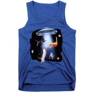 Galaxy Cat Space Kitty Planets Galaxy Tank Top