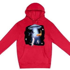 Galaxy Cat Space Kitty Planets Galaxy Premium Pullover Hoodie