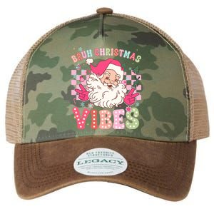 Groovy Cute Santa Claus Bruh Christmas Vibes Xmas Gift Legacy Tie Dye Trucker Hat