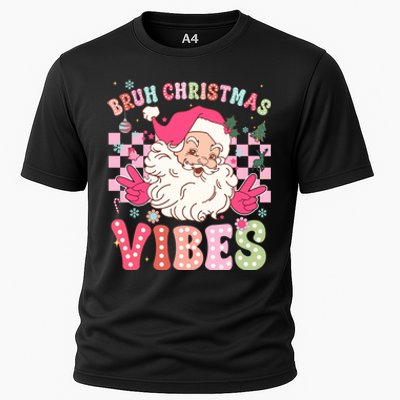 Groovy Cute Santa Claus Bruh Christmas Vibes Xmas Gift Cooling Performance Crew T-Shirt