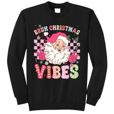 Groovy Cute Santa Claus Bruh Christmas Vibes Xmas Gift Sweatshirt