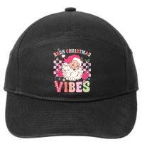 Groovy Cute Santa Claus Bruh Christmas Vibes Xmas Gift 7-Panel Snapback Hat