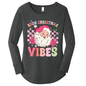 Groovy Cute Santa Claus Bruh Christmas Vibes Xmas Gift Women's Perfect Tri Tunic Long Sleeve Shirt